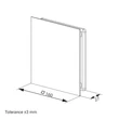 Kép 3/4 - Dekoratív PVC szellőzőrács rovarvédő hálóval és sík előlappal 160 x 160 mm, fehér