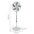 Kép 2/2 - Álló ventilátor 40cm- 5 lapátos