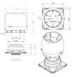 Kép 2/2 - VILPE E190S tetőventilátor + IS, vörös