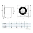 Kép 2/4 - Cata B-10 Plus T/B ventilátor utószellőztető funkcióval 