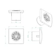 Kép 2/2 - Fürdőszoba ventilátor Aerauliqa Quasar T, utószellőztető funkcióval 