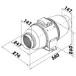 Kép 2/5 - Dalap AP 150 Quiet csendes csőventilátor 