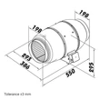 Kép 4/6 - Dalap AP 200 Quiet csendes csőventilátor 