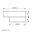 Kép 3/5 - PLA átalakító idom négyszögletes cső átmenetéhez 204x60 mm / 220x90 mm