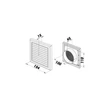 Kép 6/9 - Fürdőszoba ventilátor időzítővel és páraérzékelővel, külső ráccsal, szett oldalfalra 100 mm