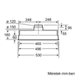 Kép 4/6 - Serie 4 Kürtős konyhai páraelszívó 53 cm Ezüst, fémes