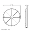 Kép 2/2 - Műanyag fóliás visszacsapó szelep ventilátorokhoz Ø100 mm