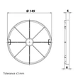 Kép 2/2 - Műanyag fóliás visszacsapó szelep ventilátorokhoz Ø 150 mm 