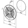Kép 4/5 - Kerek ipari axiális ventilátor Ø 162 mm 