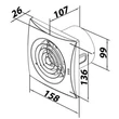 Kép 5/7 - Fürdőszoba ventilátor VENTS 100T Quiet halk működés