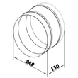 Kép 3/3 - Rezgéscsillapító toldóidom 250 mm