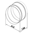 Kép 3/3 - Rezgéscsillapító toldóidom 315 mm