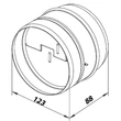 Kép 2/2 - Visszacsapó szelep tömítéssel Ø 125 mm