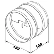 Kép 2/2 - Visszacsapó szelep tömitéssel Ø 160 mm