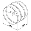 Kép 2/2 - Visszacsapó szelep tömitéssel Ø 250 mm