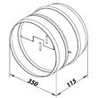 Kép 2/2 - Visszacsapó szelep tömitéssel Ø 355 mm
