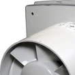 Kép 5/7 - Fürdőszoba ventilátor Dalap 125 BF ezüst színű, emelt teljesítménnyel