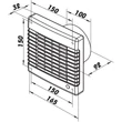 Kép 5/7 - Fürdőszobai ventilátor automata zsaluval és időzítővel O 100 mm