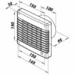 Fürdőszobai ventilátor automata zsaluval és időzítővel Ø 100 mm