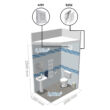 Fürdőszobai ventilátor automata zsaluval és időzítővel Ø 100 mm