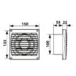 Fürdőszoba ventilátor időzítővel Dalap 100 ELKE Z