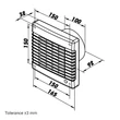 Kép 5/7 - Csendes fürdőszoba ventilátor automata zsaluval, időzítővel és páraérzékelővel Ø 100 mm