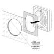 Kép 5/5 - Ablak ventilátor automata zsaluval Ø150 mm MAO1 