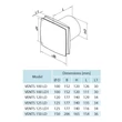 Kép 4/6 - VENTS 100 LDTH L Fürdőszoba ventilátor fehér, időzítővel és páraérzékelővel 100mm
