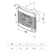 Kép 2/2 - Fürdőszobai ventilátor Vents M 100mm, mozgásérzékelővel, időzítővel