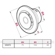 Kép 4/5 - Awenta műanyag befúvó légszelep 75 mm