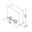 Kép 2/2 - Fém légrácsfogadó 300x100 mm, 2x63 mm-es csatlakozóval