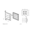 Kép 6/6 - Ipari fali ventilátor RAB TURBO 300, gravitációs zsaluval, szett