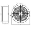 Kép 7/9 - Ipari axiális ventilátor Dalap RAB O Turbo 300, átmérő 320 mm