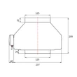 Kép 6/7 - Radiális csőventilátor Dalap Turbine M 125 