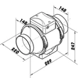 Kép 4/8 - Profi Csőventilátor Dalap AP 150 Z időzítővel, emelt teljesítménnyel