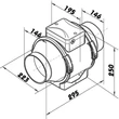 Kép 3/7 - Csőventilátor DALAP AP 150 Z, időzítővel