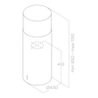 Kép 2/4 - Elica - Páraelszívó TUBE PRO ISLAND BL MAT/A/43