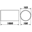 Kép 3/3 - Merev PVC szellőzőcső O100mm/1m