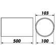 Kép 3/3 - Merev PVC szellőzőcső O100mm/0,5m