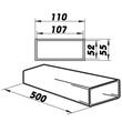 Kép 2/3 - Lapos légcsatorna 110x55mm/1,0 m,