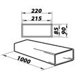 Kép 3/3 - Lapos légcsatorna 220x90mm/1,0m,