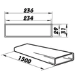 Kép 3/3 - Lapos légcsatorna 234x29mm/1,5m,