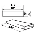 Kép 3/3 - Lapos légcsatorna 308x29mm/0,5m,