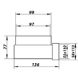 Kép 3/4 - 90° átalakító 110x55mm - O100mm