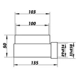 Kép 2/2 - 90° átalakító 234x29mm - Ø100mm