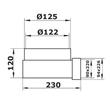 Kép 2/2 - 90° átalakító 220x90mm - Ø125mm