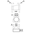 Kép 4/4 - Egyenes átalakító 220x90 - Ø150mm