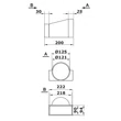 Kép 3/3 - Egyenes átalakító  220x90mm - O125mm