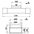 Kép 2/2 - T - idom 204x60  - Ø100mm