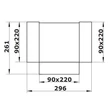 Kép 2/2 - T - idom 220x90mm